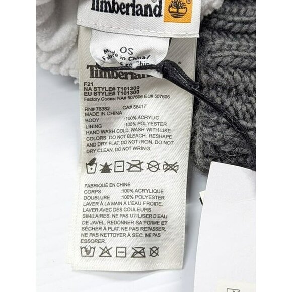 Timberland Women's Icelandic Charcoal Heather Mittens O/S (MSRP $48) - Picture 2 of 3